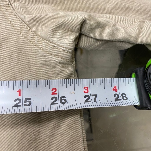 PACO Denim Mens XL Button Up Shirt Beige Long Sleeve Cotton Workwear Casual - Picture 9 of 9